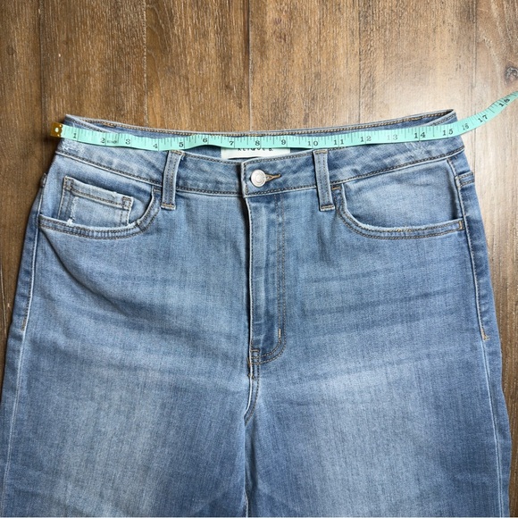 KLIQUE B. Blue Wide Leg Jeans Women’s 11 31 Ankle Crop High Rise - Picture 4 of 7